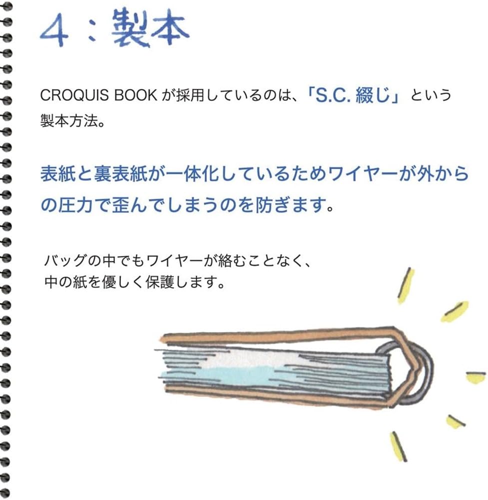 Maruman Croquis Premium Quality Drawing Pad, 6.93" x 6.10", Cream Acid-Free Drawing Paper, Durable Spiral Binding, Classic Cardboard Cover, Portable Artist Sketchbook, Made in Japan - Image 6