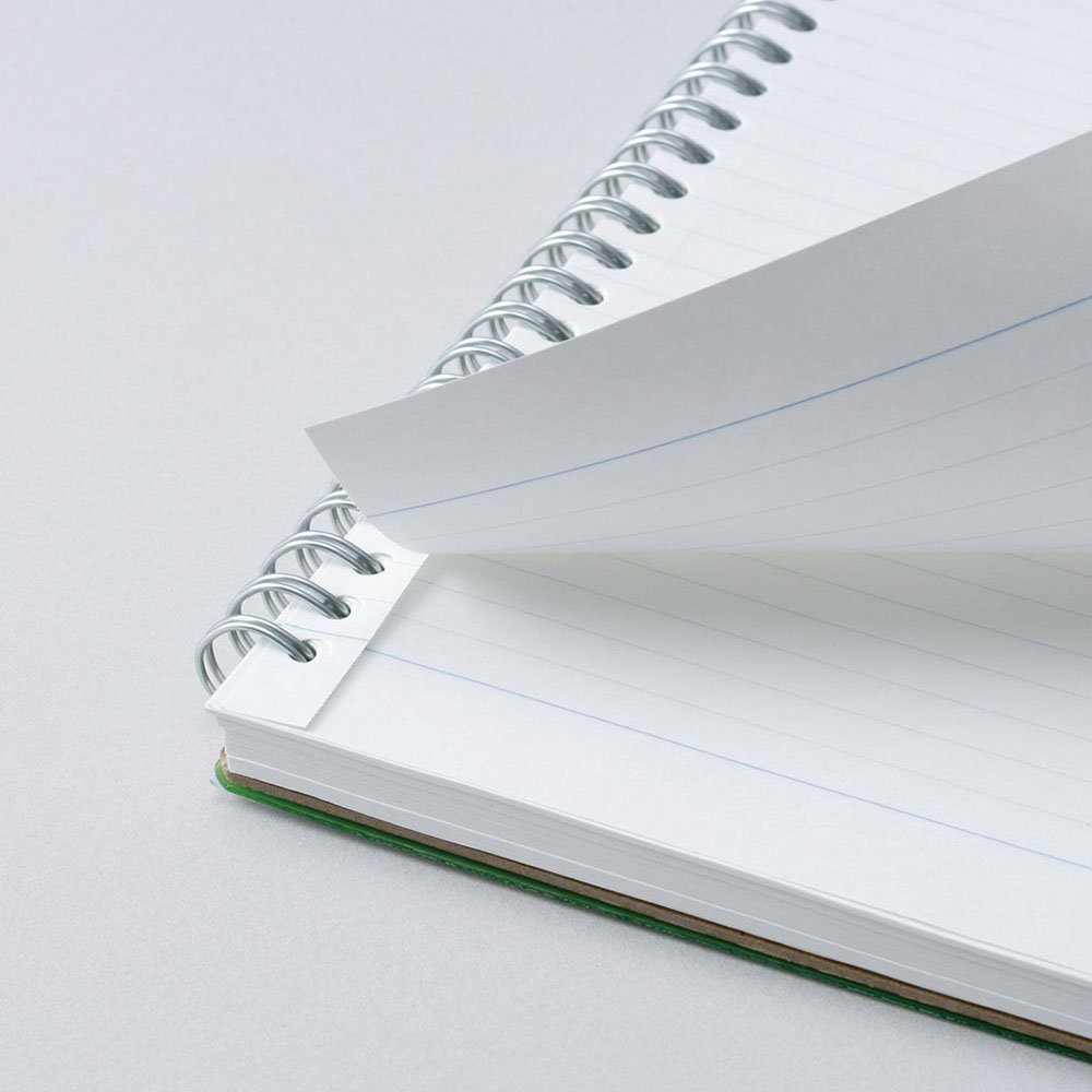 Maruman Septcouleur Lined Notebook- A5, 5.83" x 8.27", 80 Sheets / 160 Pages, 7mm College Ruled Paper Journal, Durable Double Wire-bound Spiral, Water Resistant Cover, Dark Blue, Made in Japan - Image 3