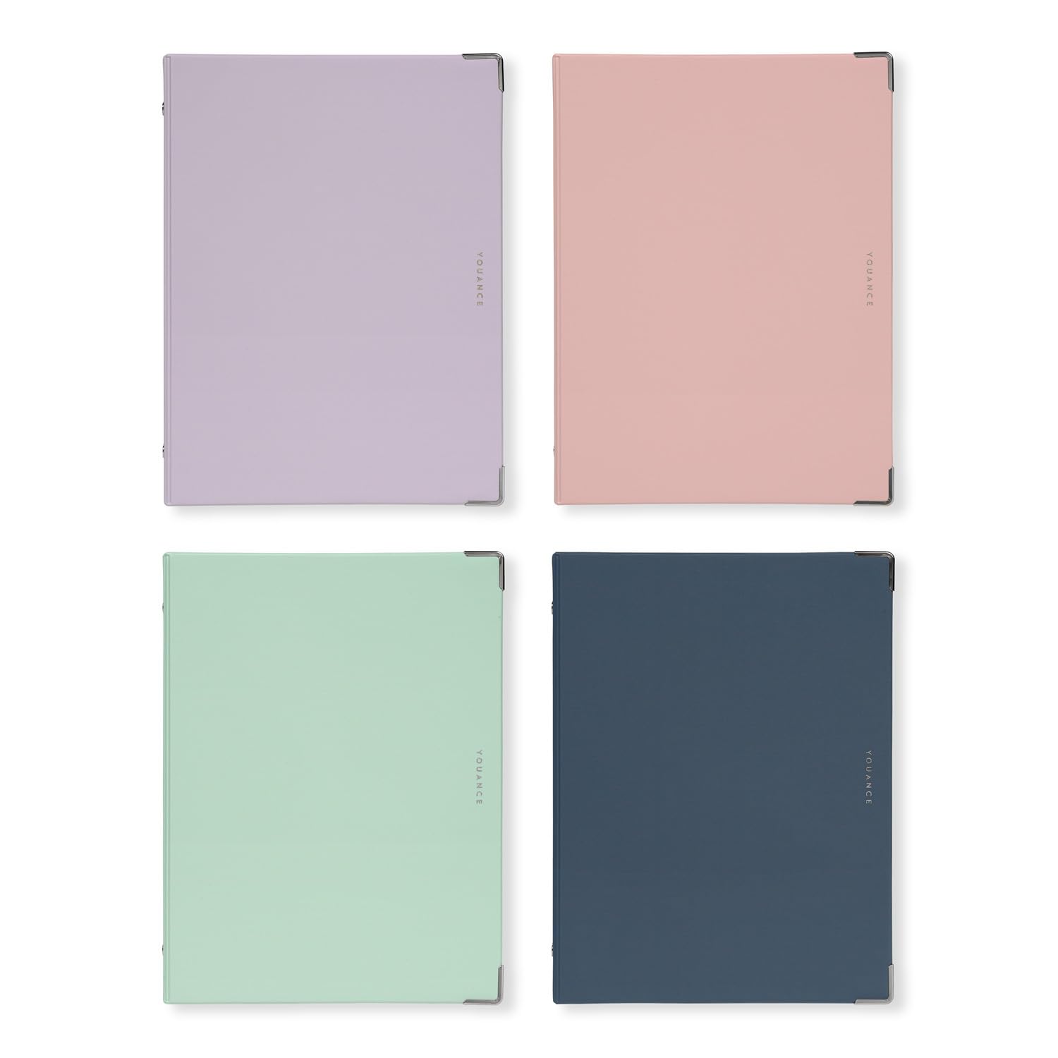 Maruman YOUANCE 20‑Ring Binder with Durable Vinyl Cover, A5, 5.83" x 8.27", Includes 10 3mm Grid Paper Sheets & Clear Sheet Protector, Storage Pocket, Holds Up to 70 Sheets, Light Pink, Made in Japan - Image 8